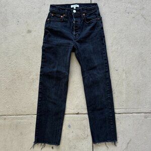 RE/DONE  70's Stove Pipe sz 26 BLACK